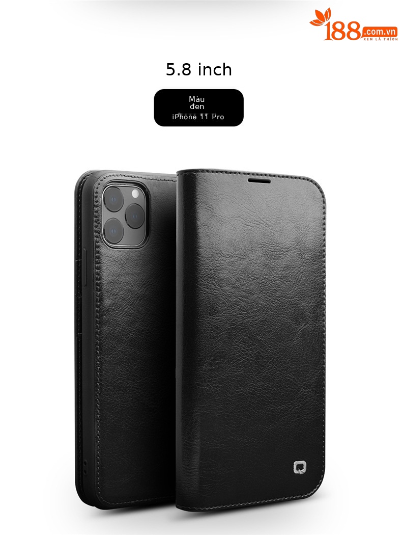 Ốp lưng da thật iPhone 11 Pro Max – Bao da doanh nhân sang trọng — IPhone 11 6,1 inch màu đen cổ điển, IPhone 11 màu nâu cổ điển 6,1 inch, IPhone 11 Pro 5,8 inch màu đen cổ điển, IPhone 11 Pro 5,8 inch màu nâu cổ điển chi tiết 11
