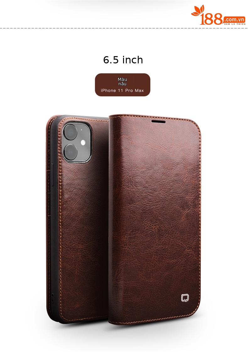 Ốp lưng da thật iPhone 11 Pro Max – Bao da doanh nhân sang trọng — IPhone 11 6,1 inch màu đen cổ điển, IPhone 11 màu nâu cổ điển 6,1 inch, IPhone 11 Pro 5,8 inch màu đen cổ điển, IPhone 11 Pro 5,8 inch màu nâu cổ điển chi tiết 12
