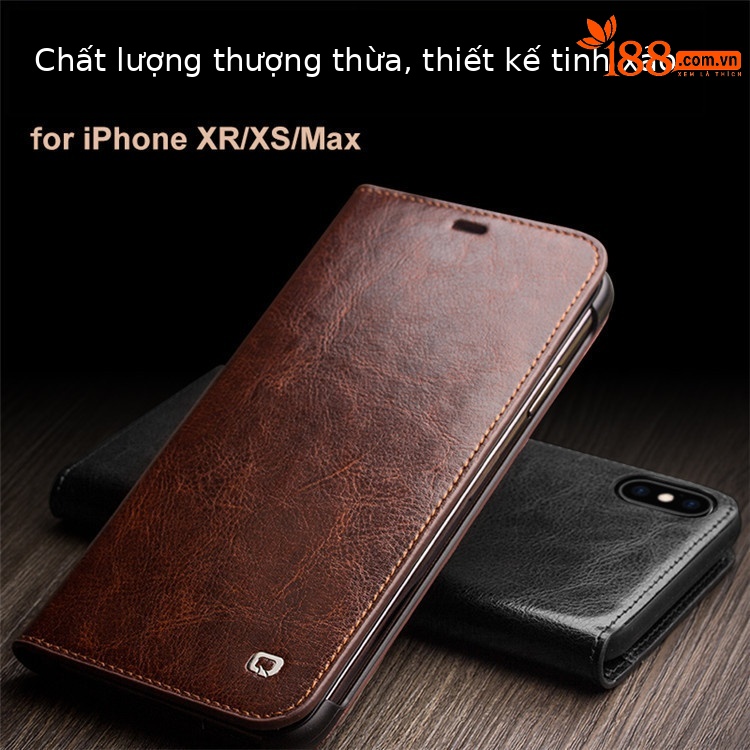 Ốp lưng da thật cho iPhone 7/8 Plus, Xr, Xs Max – Bao da doanh nhân chống sốc viền dày — Màu nâu cổ điển iphone7 4,7 inch, Màu đen cổ điển iphone7 4,7 inch, IPhone8 màu nâu cổ điển, IPhone8 đen cổ điển
