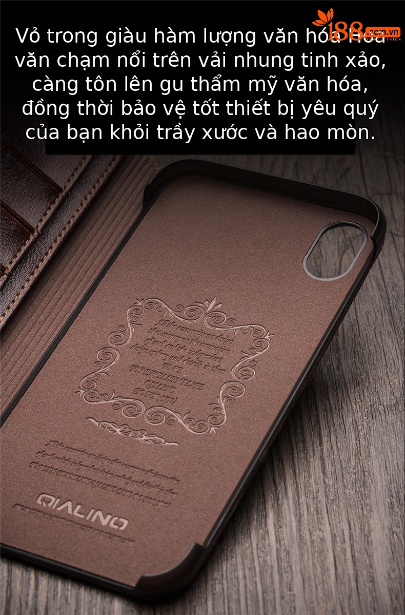 Ốp lưng da thật cho iPhone 7/8 Plus, Xr, Xs Max – Bao da doanh nhân chống sốc viền dày — Màu nâu cổ điển iphone7 4,7 inch, Màu đen cổ điển iphone7 4,7 inch, IPhone8 màu nâu cổ điển, IPhone8 đen cổ điển chi tiết 5