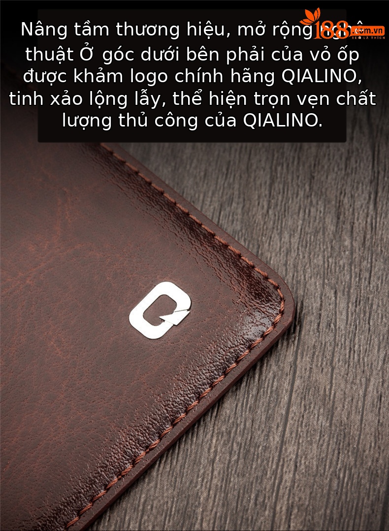 Ốp lưng da thật cho iPhone 7/8 Plus, Xr, Xs Max – Bao da doanh nhân chống sốc viền dày — Màu nâu cổ điển iphone7 4,7 inch, Màu đen cổ điển iphone7 4,7 inch, IPhone8 màu nâu cổ điển, IPhone8 đen cổ điển chi tiết 7