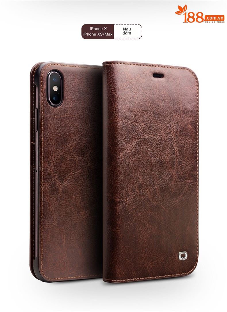 Ốp lưng da thật cho iPhone 7/8 Plus, Xr, Xs Max – Bao da doanh nhân chống sốc viền dày — Màu nâu cổ điển iphone7 4,7 inch, Màu đen cổ điển iphone7 4,7 inch, IPhone8 màu nâu cổ điển, IPhone8 đen cổ điển chi tiết 10