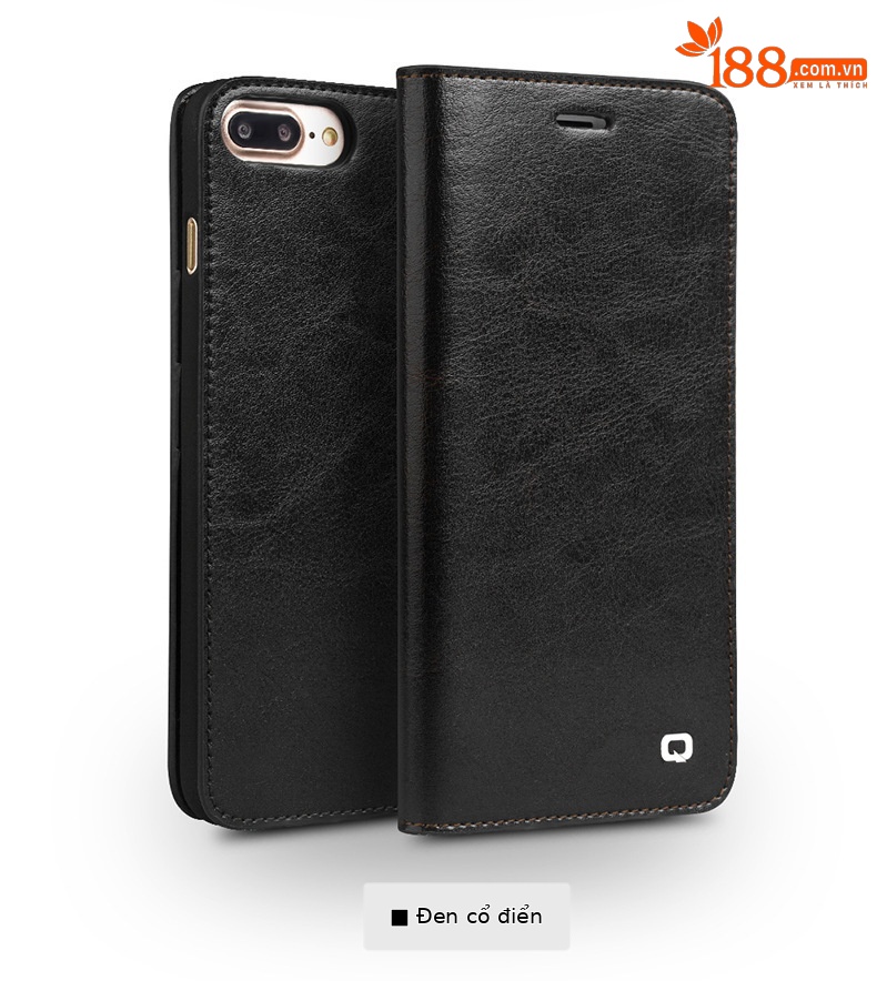Ốp lưng da thật cho iPhone 7/8 Plus, Xr, Xs Max – Bao da doanh nhân chống sốc viền dày — Màu nâu cổ điển iphone7 4,7 inch, Màu đen cổ điển iphone7 4,7 inch, IPhone8 màu nâu cổ điển, IPhone8 đen cổ điển chi tiết 15
