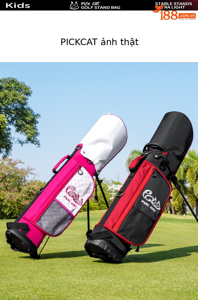 Túi đựng gậy golf trẻ em PGM Pick Cat dây đeo hai vai, nhẹ, có chân đế — QB052-Đen đỏ [* 3-8 tuổi nhỏ/giá đỡ ổn định/trọng lượng nhẹ 1,25 kg] QB052, QB052-Đen đỏ [* Lớn 9-12 tuổi/Giá đỡ ổn định/nhẹ 1,47 kg] QB052, QB052-hồng trắng [* 3-8 tuổi nhỏ/giá đỡ ổn định/trọng lượng nhẹ 1,25 kg] QB052, QB052-hồng trắng [* 9-12 tuổi lớn/giá đỡ ổn định/nhẹ 1,47 kg] QB052 chi tiết 10