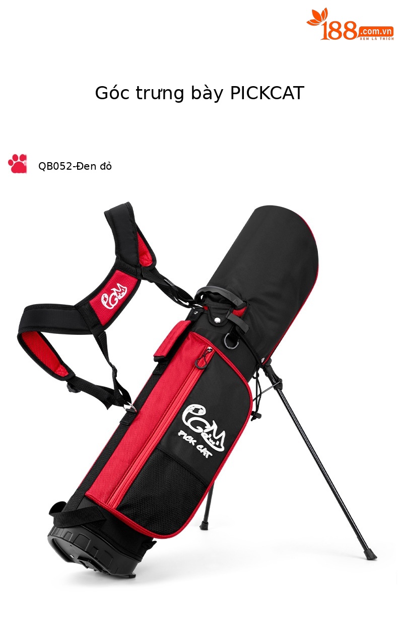 Túi đựng gậy golf trẻ em PGM Pick Cat dây đeo hai vai, nhẹ, có chân đế — QB052-Đen đỏ [* 3-8 tuổi nhỏ/giá đỡ ổn định/trọng lượng nhẹ 1,25 kg] QB052, QB052-Đen đỏ [* Lớn 9-12 tuổi/Giá đỡ ổn định/nhẹ 1,47 kg] QB052, QB052-hồng trắng [* 3-8 tuổi nhỏ/giá đỡ ổn định/trọng lượng nhẹ 1,25 kg] QB052, QB052-hồng trắng [* 9-12 tuổi lớn/giá đỡ ổn định/nhẹ 1,47 kg] QB052 chi tiết 19