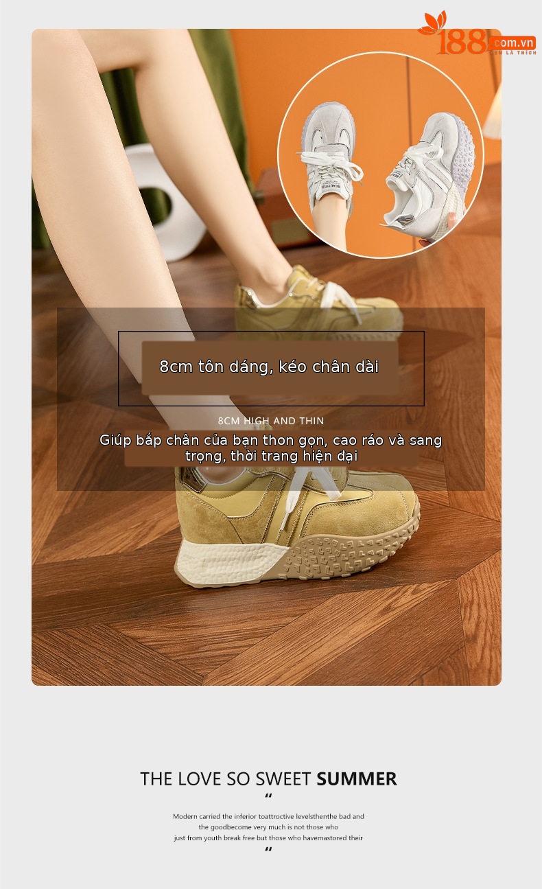 Giày cao gót nữ đế xuồng platform da bò mềm, gót siêu cao 8cm, form tròn, quai ngang, phong cách casual — Hình cầu, Xanh Nil, Len nguyên chất chi tiết 8