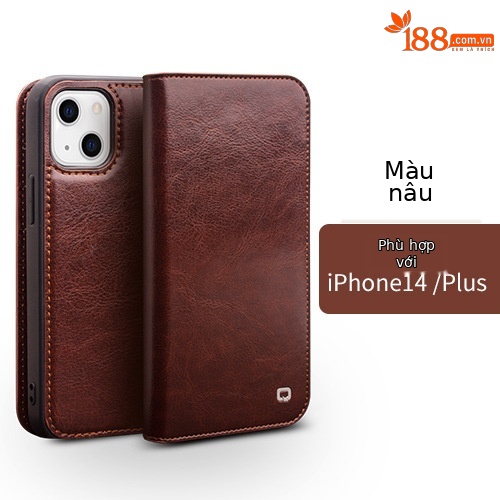 Ốp lưng điện thoại iPhone 14 Pro Max chống sốc viền dày, có khe đựng thẻ — 6.1inch iPhone14 Màu Nâu Cổ Điển, 6.1inch iPhone14 Màu Đen Cổ Điển, 6.1inch iPhone14pro màu nâu cổ điển, 6.1inch iPhone14pro đen cổ điển