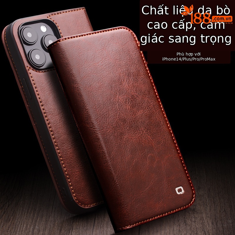 Ốp lưng điện thoại iPhone 14 Pro Max chống sốc viền dày, có khe đựng thẻ — 6.1inch iPhone14 Màu Nâu Cổ Điển, 6.1inch iPhone14 Màu Đen Cổ Điển, 6.1inch iPhone14pro màu nâu cổ điển, 6.1inch iPhone14pro đen cổ điển