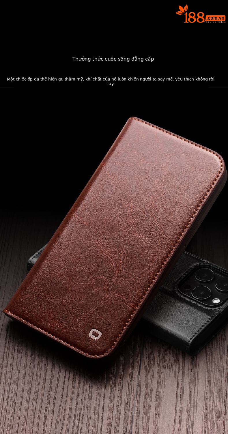 Ốp lưng điện thoại iPhone 14 Pro Max chống sốc viền dày, có khe đựng thẻ — 6.1inch iPhone14 Màu Nâu Cổ Điển, 6.1inch iPhone14 Màu Đen Cổ Điển, 6.1inch iPhone14pro màu nâu cổ điển, 6.1inch iPhone14pro đen cổ điển chi tiết 3