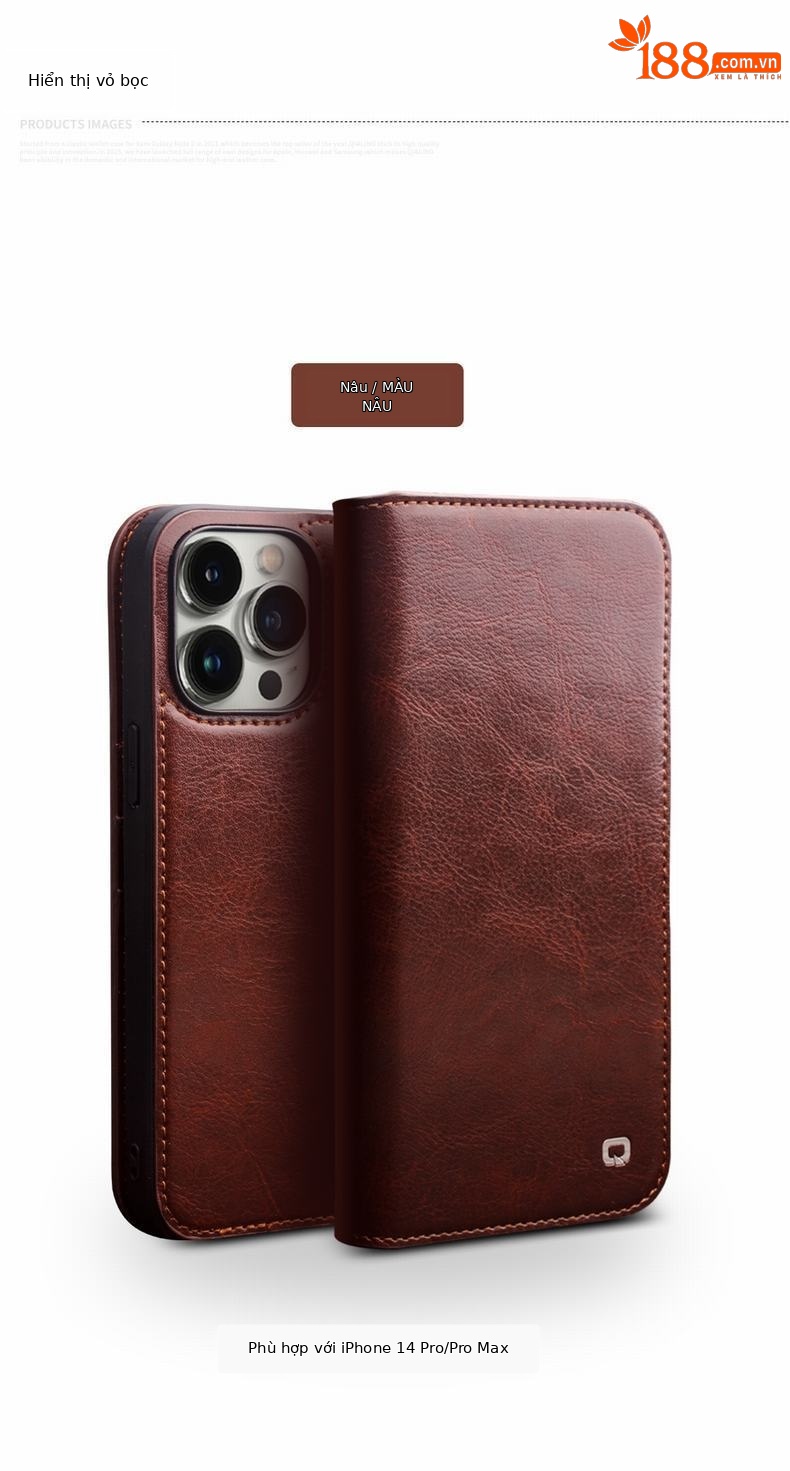 Ốp lưng điện thoại iPhone 14 Pro Max chống sốc viền dày, có khe đựng thẻ — 6.1inch iPhone14 Màu Nâu Cổ Điển, 6.1inch iPhone14 Màu Đen Cổ Điển, 6.1inch iPhone14pro màu nâu cổ điển, 6.1inch iPhone14pro đen cổ điển chi tiết 9