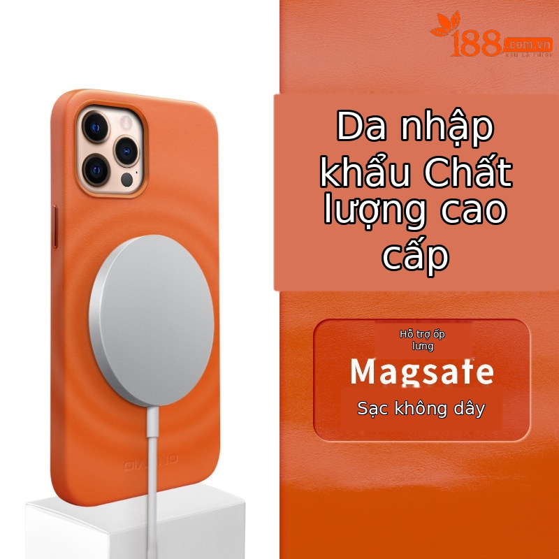 Ốp lưng từ tính chống rơi cho iPhone 14 Plus / 14 Pro Max, da thật, viền dày bảo vệ — IPhone14 pro max 6,7 inch phiên bản chính thức màu đen hấp thụ từ tính, IPhone14 pro max 6,7 inch phiên bản chính thức màu cam hấp thụ từ tính, IPhone14 pro max phiên bản chính thức 6,7 inch hấp thụ từ màu nâu đỏ, IPhone14pro 6.1 inch phiên bản chính thức màu cam hấp thụ từ tính