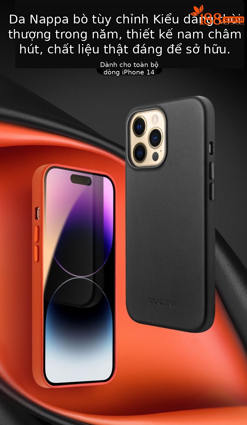 Ốp lưng từ tính chống rơi cho iPhone 14 Plus / 14 Pro Max, da thật, viền dày bảo vệ — IPhone14 pro max 6,7 inch phiên bản chính thức màu đen hấp thụ từ tính, IPhone14 pro max 6,7 inch phiên bản chính thức màu cam hấp thụ từ tính, IPhone14 pro max phiên bản chính thức 6,7 inch hấp thụ từ màu nâu đỏ, IPhone14pro 6.1 inch phiên bản chính thức màu cam hấp thụ từ tính chi tiết 1