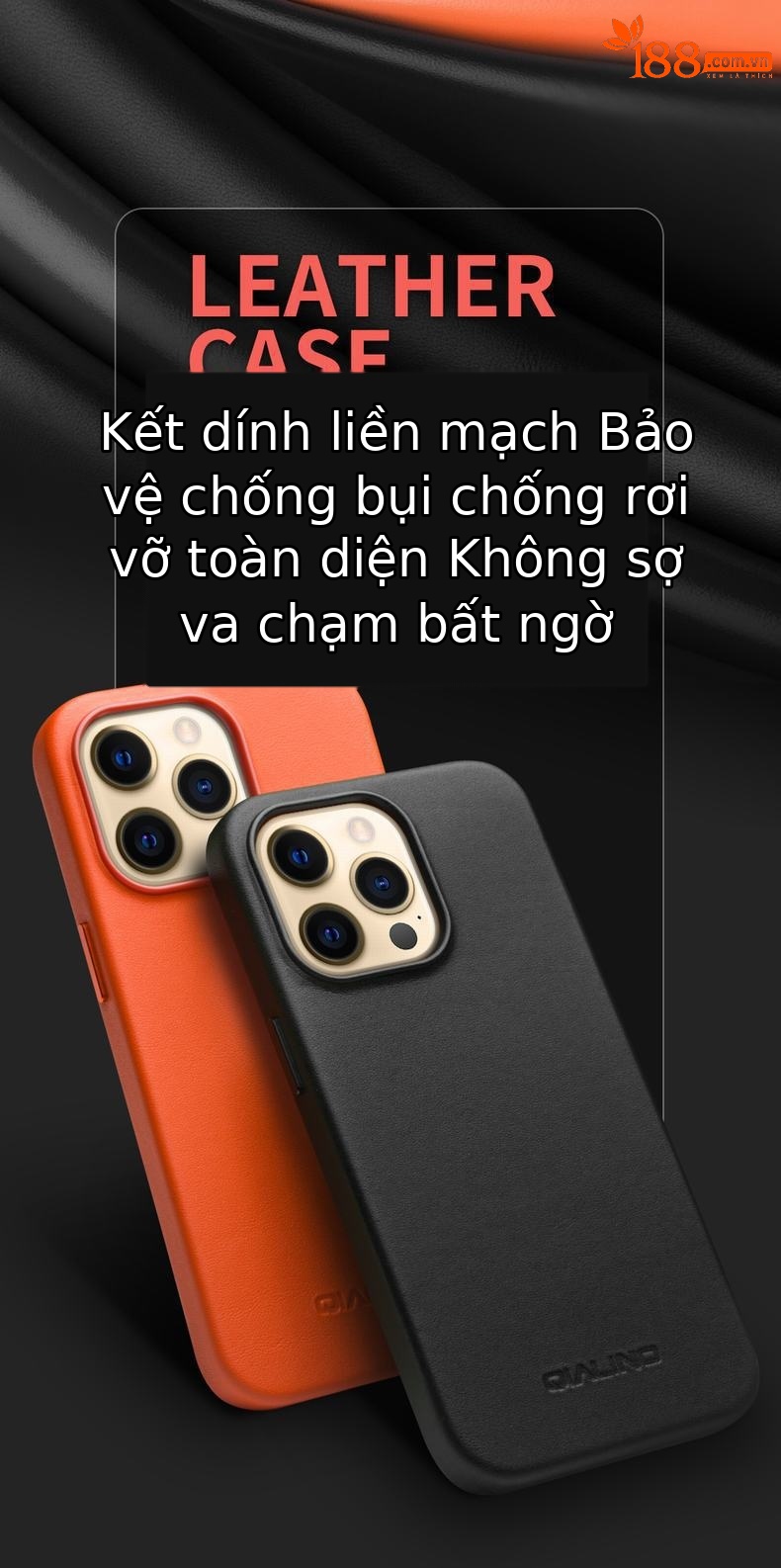 Ốp lưng từ tính chống rơi cho iPhone 14 Plus / 14 Pro Max, da thật, viền dày bảo vệ — IPhone14 pro max 6,7 inch phiên bản chính thức màu đen hấp thụ từ tính, IPhone14 pro max 6,7 inch phiên bản chính thức màu cam hấp thụ từ tính, IPhone14 pro max phiên bản chính thức 6,7 inch hấp thụ từ màu nâu đỏ, IPhone14pro 6.1 inch phiên bản chính thức màu cam hấp thụ từ tính chi tiết 2