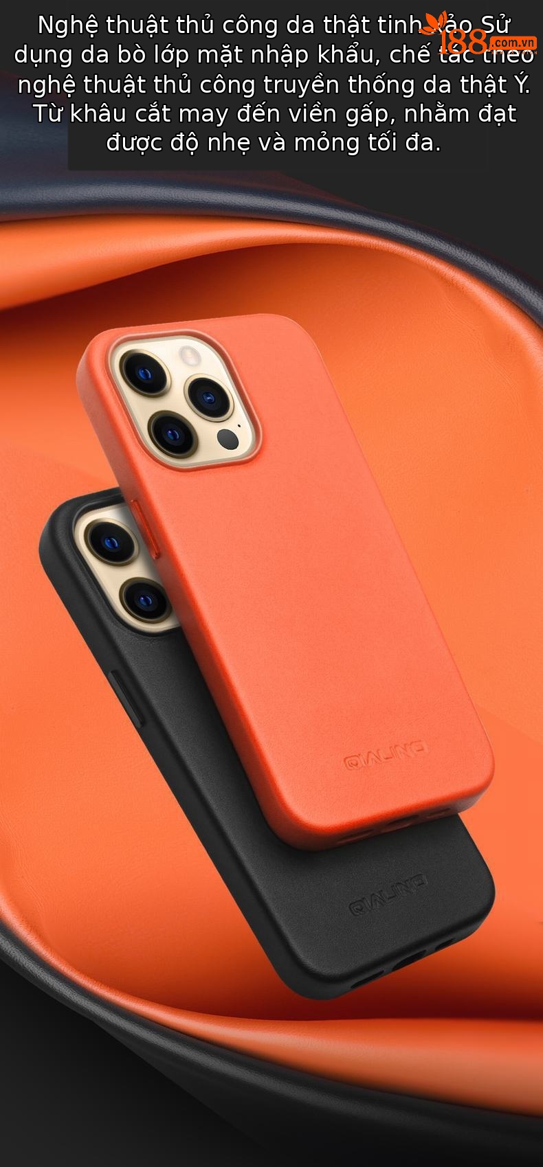 Ốp lưng từ tính chống rơi cho iPhone 14 Plus / 14 Pro Max, da thật, viền dày bảo vệ — IPhone14 pro max 6,7 inch phiên bản chính thức màu đen hấp thụ từ tính, IPhone14 pro max 6,7 inch phiên bản chính thức màu cam hấp thụ từ tính, IPhone14 pro max phiên bản chính thức 6,7 inch hấp thụ từ màu nâu đỏ, IPhone14pro 6.1 inch phiên bản chính thức màu cam hấp thụ từ tính chi tiết 8