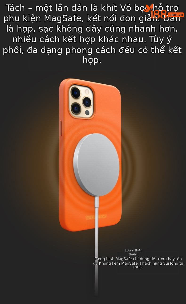 Ốp lưng từ tính chống rơi cho iPhone 14 Plus / 14 Pro Max, da thật, viền dày bảo vệ — IPhone14 pro max 6,7 inch phiên bản chính thức màu đen hấp thụ từ tính, IPhone14 pro max 6,7 inch phiên bản chính thức màu cam hấp thụ từ tính, IPhone14 pro max phiên bản chính thức 6,7 inch hấp thụ từ màu nâu đỏ, IPhone14pro 6.1 inch phiên bản chính thức màu cam hấp thụ từ tính chi tiết 6