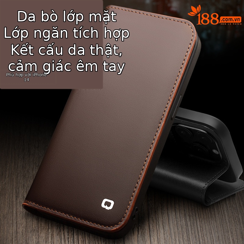 Ốp lưng iPhone 14 Pro Max da thật nắp lật chống rơi — IPhone14 6,1 inch màu đỏ cổ điển thế hệ thứ hai, IPhone14pro 6,1 inch màu đỏ cổ điển thế hệ thứ hai, IPhone14 plus 6,7 inch màu nâu cổ điển thế hệ thứ hai, IPhone14 plus 6,7 inch màu đỏ cổ điển thế hệ thứ hai