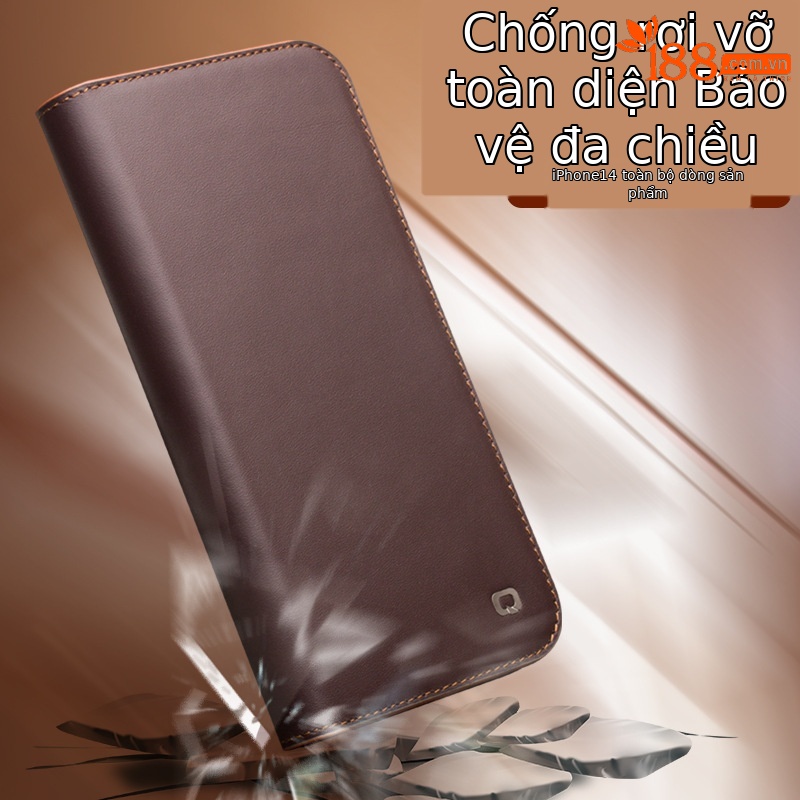 Ốp lưng iPhone 14 Pro Max da thật nắp lật chống rơi — IPhone14 6,1 inch màu đỏ cổ điển thế hệ thứ hai, IPhone14pro 6,1 inch màu đỏ cổ điển thế hệ thứ hai, IPhone14 plus 6,7 inch màu nâu cổ điển thế hệ thứ hai, IPhone14 plus 6,7 inch màu đỏ cổ điển thế hệ thứ hai