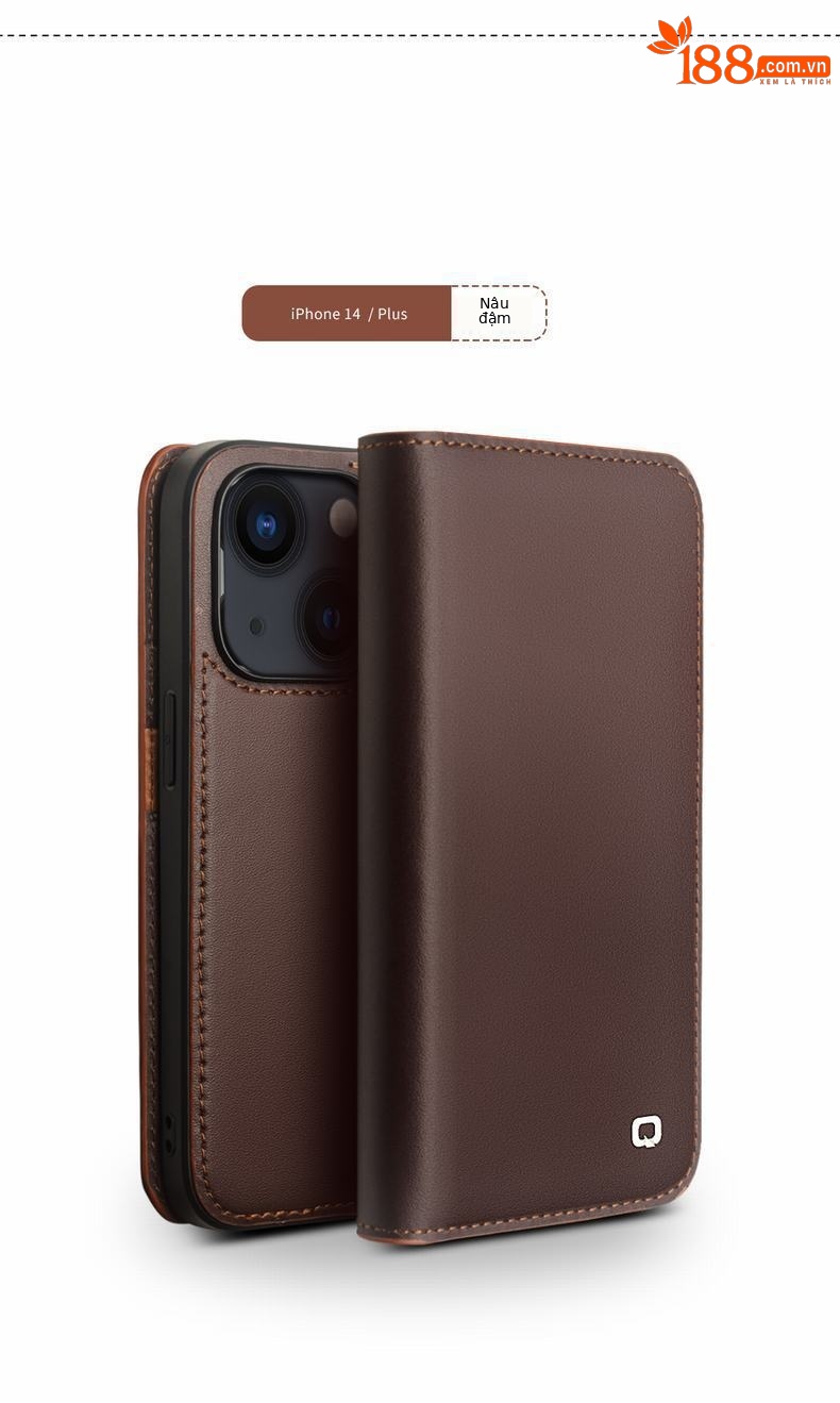 Ốp lưng iPhone 14 Pro Max da thật nắp lật chống rơi — IPhone14 6,1 inch màu đỏ cổ điển thế hệ thứ hai, IPhone14pro 6,1 inch màu đỏ cổ điển thế hệ thứ hai, IPhone14 plus 6,7 inch màu nâu cổ điển thế hệ thứ hai, IPhone14 plus 6,7 inch màu đỏ cổ điển thế hệ thứ hai chi tiết 10