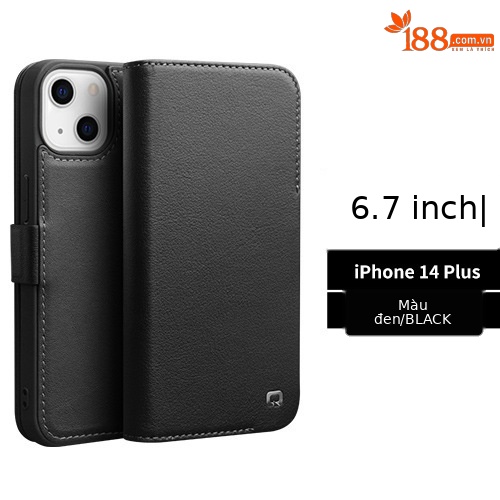 Ốp lưng da thật nắp lật tích hợp thẻ từ cho iPhone 14 Pro Max — IPhone14 plus 6,7 inch màu đen cổ điển thế hệ thứ 3, IPhone14 plus 6,7 inch cổ điển thế hệ thứ 3 màu nâu nhạt, IPhone14 6,1 inch màu đen cổ điển thế hệ thứ 3, IPhone14 6,1 inch màu nâu nhạt cổ điển thế hệ thứ 3