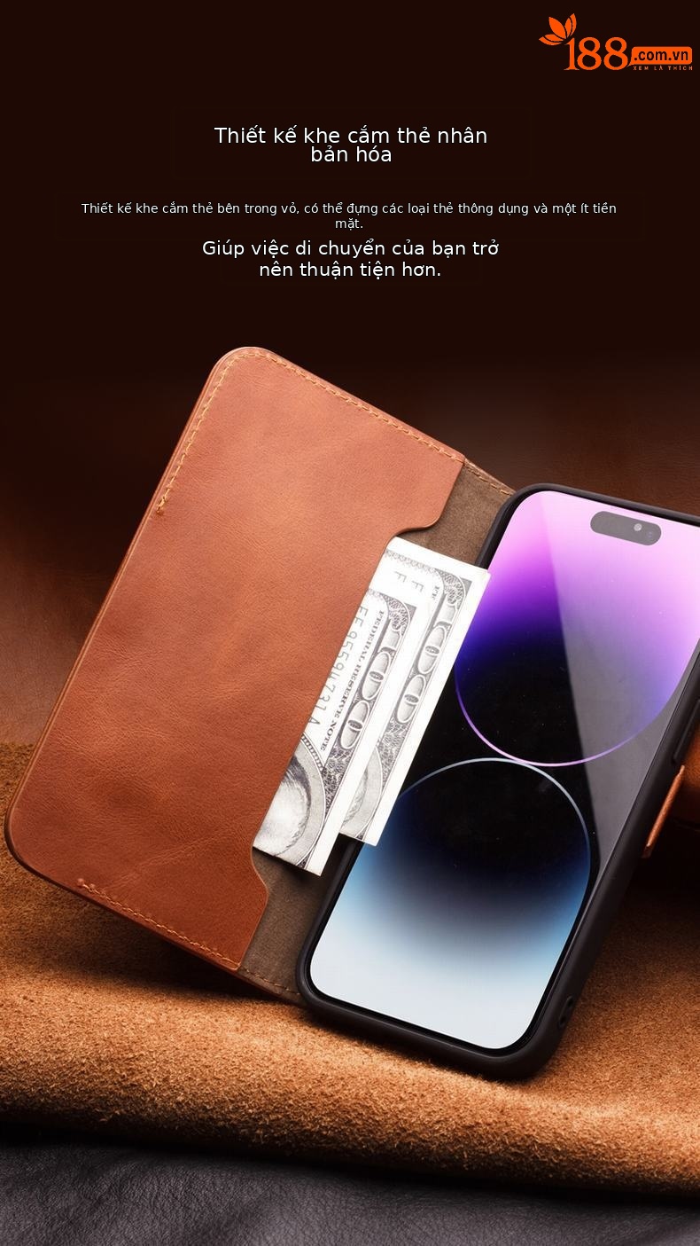 Ốp lưng da thật nắp lật tích hợp thẻ từ cho iPhone 14 Pro Max — IPhone14 plus 6,7 inch màu đen cổ điển thế hệ thứ 3, IPhone14 plus 6,7 inch cổ điển thế hệ thứ 3 màu nâu nhạt, IPhone14 6,1 inch màu đen cổ điển thế hệ thứ 3, IPhone14 6,1 inch màu nâu nhạt cổ điển thế hệ thứ 3 chi tiết 5