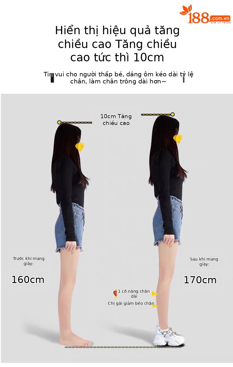 Giày sneaker nữ đế dày lưới thoáng khí phong cách thể thao — Màu trắng chi tiết 4