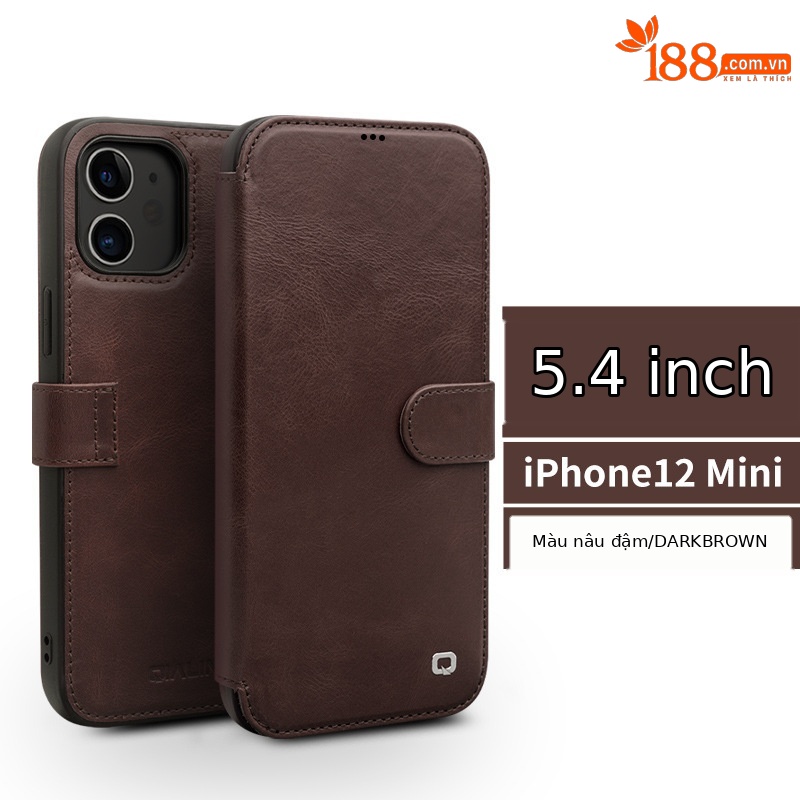 Khóa từ tính iPhone 12 mini 5,4 inch màu nâu đậm