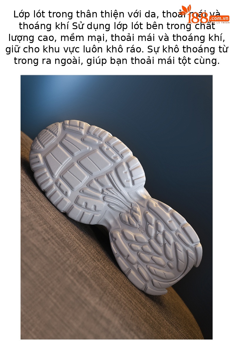 Giày thể thao nữ đế dày độn cao kiểu châu Âu HT1180-33 mặt lưới thoáng khí — Màu trắng chi tiết 9
