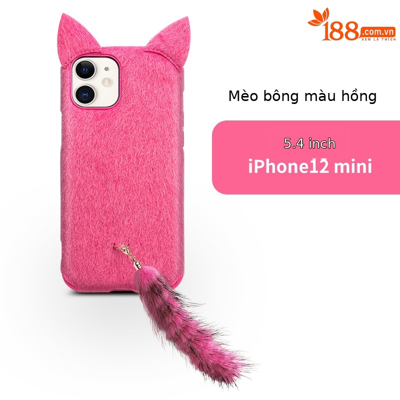 5,4 inch iphone12 mini mèo sang trọng màu hồng