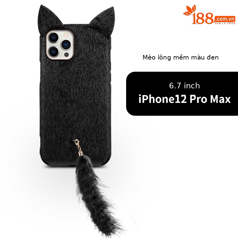 Mèo sang trọng màu đen iphone12 pro max 6,7 inch