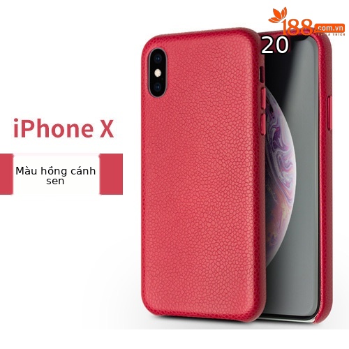 IPhoneX màu đỏ hồng da bò cổ điển