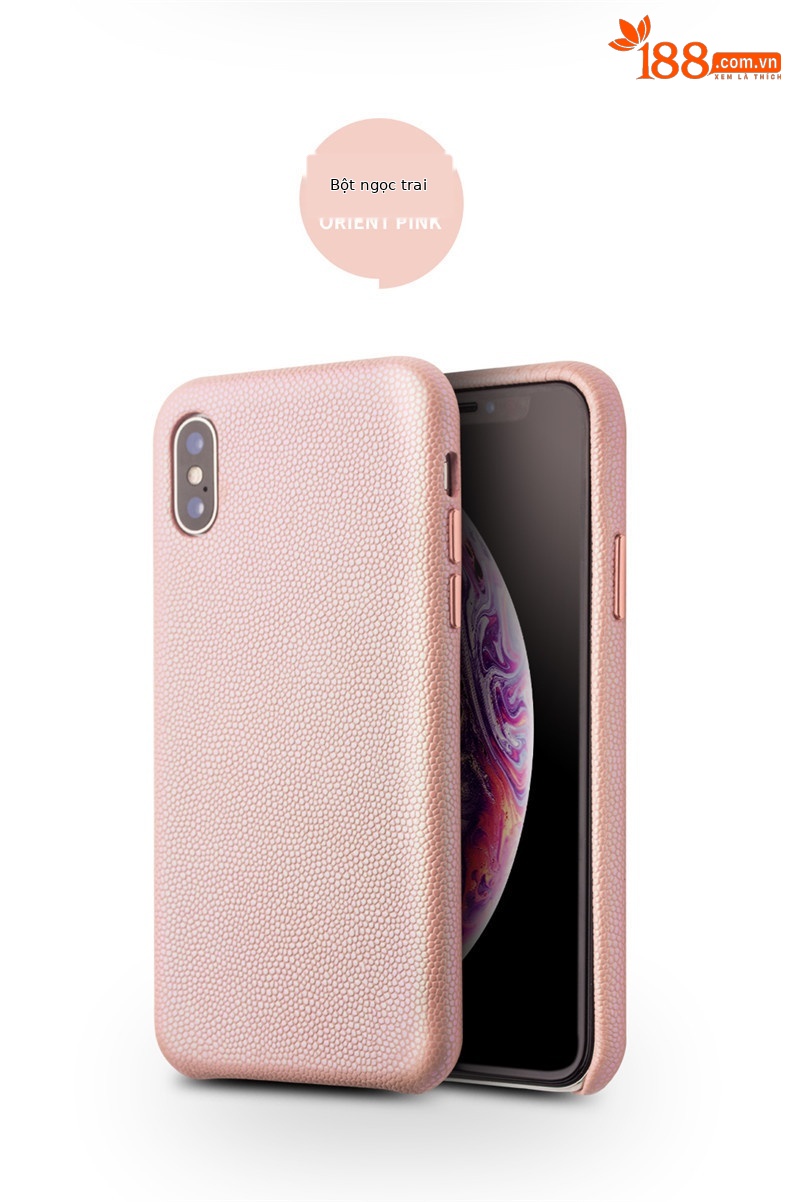 Ốp lưng điện thoại da thật cho iPhone XsMax / Xr, bảo vệ thời trang — IPhoneX màu đỏ da bò cổ điển, IPhoneX màu đỏ hồng da bò cổ điển, Bột ngọc trai da bò cổ điển iPhoneX, IPhoneXS 5,8 inch màu đỏ da bò cổ điển chi tiết 14
