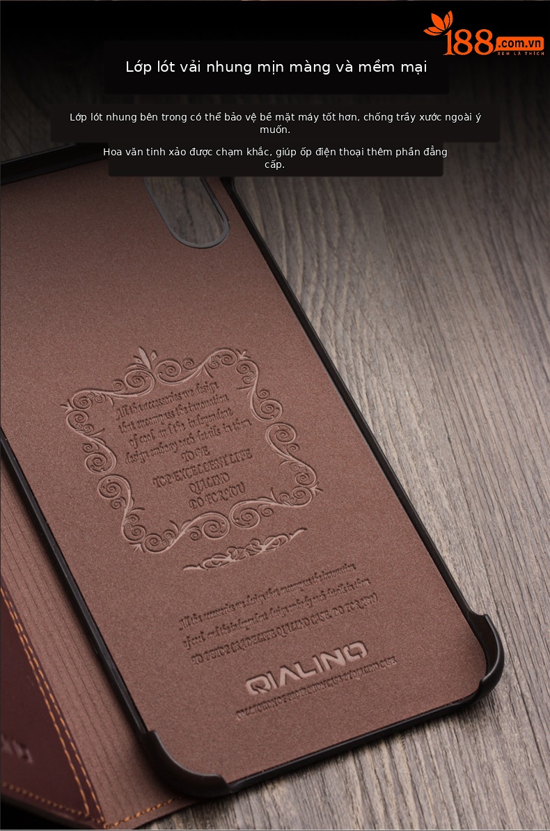 Ốp lưng da thật chống rơi cho iPhone XsMax / 7 Plus / 8 Plus — Màu nâu đậm thế hệ thứ hai cổ điển iPhoneX 5,8 inch chi tiết 8