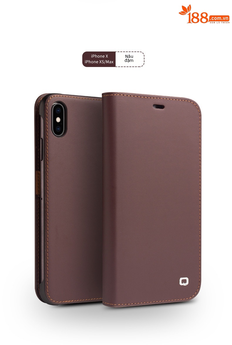 Ốp lưng da thật chống rơi cho iPhone XsMax / 7 Plus / 8 Plus — Màu nâu đậm thế hệ thứ hai cổ điển iPhoneX 5,8 inch chi tiết 10
