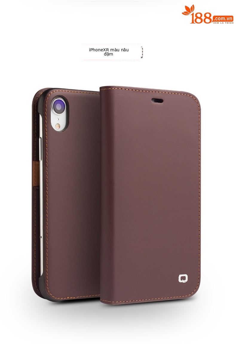 Ốp lưng da thật chống rơi cho iPhone XsMax / 7 Plus / 8 Plus — Màu nâu đậm thế hệ thứ hai cổ điển iPhoneX 5,8 inch chi tiết 12