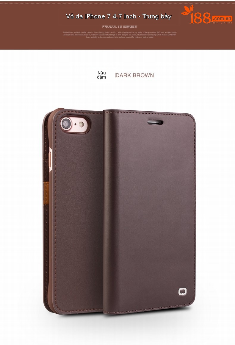 Ốp lưng da thật chống rơi cho iPhone XsMax / 7 Plus / 8 Plus — Màu nâu đậm thế hệ thứ hai cổ điển iPhoneX 5,8 inch chi tiết 17
