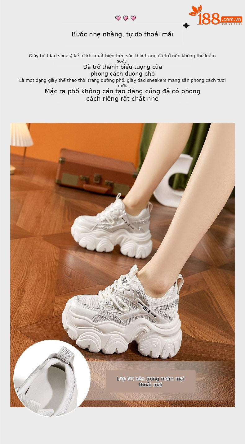 Sandal cao gót nữ hở mũi đế dày 10 cm phong cách mới hè 2025 — Trắng, Bạc chi tiết 4