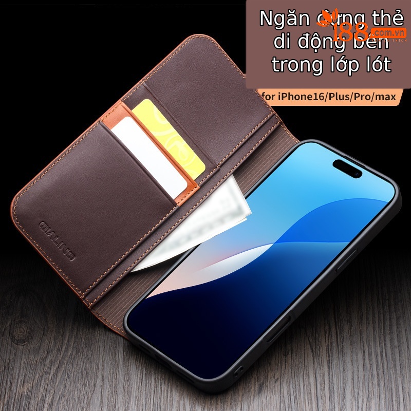 Ốp lưng da thật bọc toàn bộ chống rơi cho iPhone 16 Pro Max Plus — IPhone16 pro max màu nâu cổ điển thế hệ thứ hai, IPhone16 pro max cổ điển thế hệ thứ hai màu đen, IPhone16 pro màu nâu cổ điển thế hệ thứ hai, IPhone16 pro cổ điển thế hệ thứ hai màu đen