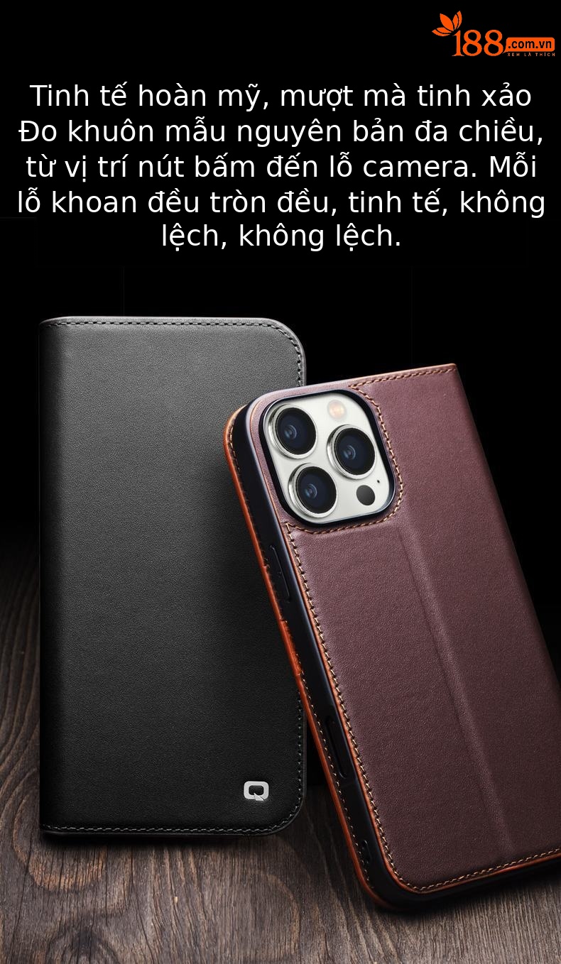 Ốp lưng da thật bọc toàn bộ chống rơi cho iPhone 16 Pro Max Plus — IPhone16 pro max màu nâu cổ điển thế hệ thứ hai, IPhone16 pro max cổ điển thế hệ thứ hai màu đen, IPhone16 pro màu nâu cổ điển thế hệ thứ hai, IPhone16 pro cổ điển thế hệ thứ hai màu đen chi tiết 7