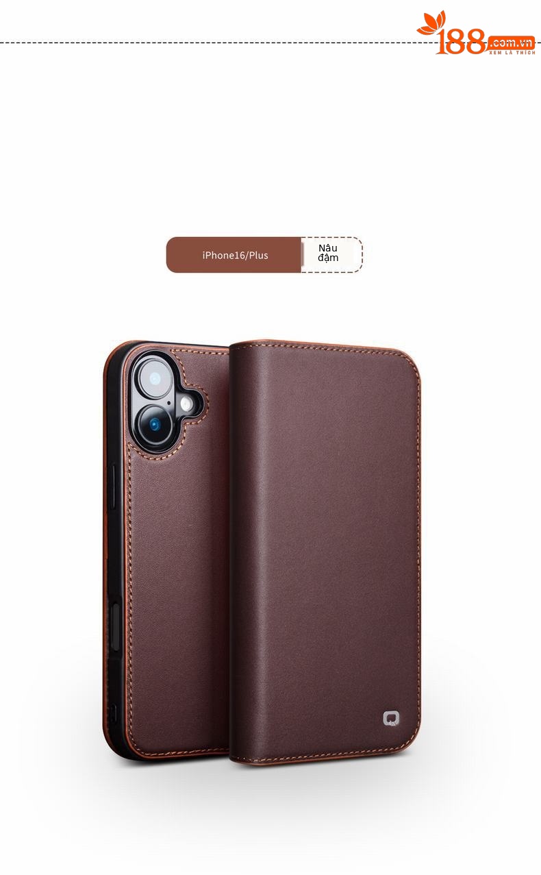 Ốp lưng da thật bọc toàn bộ chống rơi cho iPhone 16 Pro Max Plus — IPhone16 pro max màu nâu cổ điển thế hệ thứ hai, IPhone16 pro max cổ điển thế hệ thứ hai màu đen, IPhone16 pro màu nâu cổ điển thế hệ thứ hai, IPhone16 pro cổ điển thế hệ thứ hai màu đen chi tiết 11