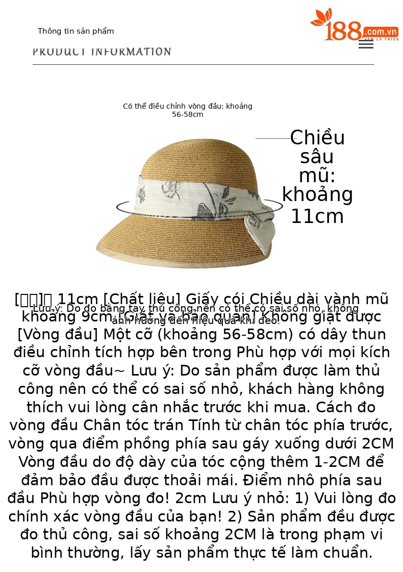 Mũ rơm nơ bướm thanh lịch nữ, vành rộng che nắng, gấp gọn tiện lợi — Màu be chi tiết 3