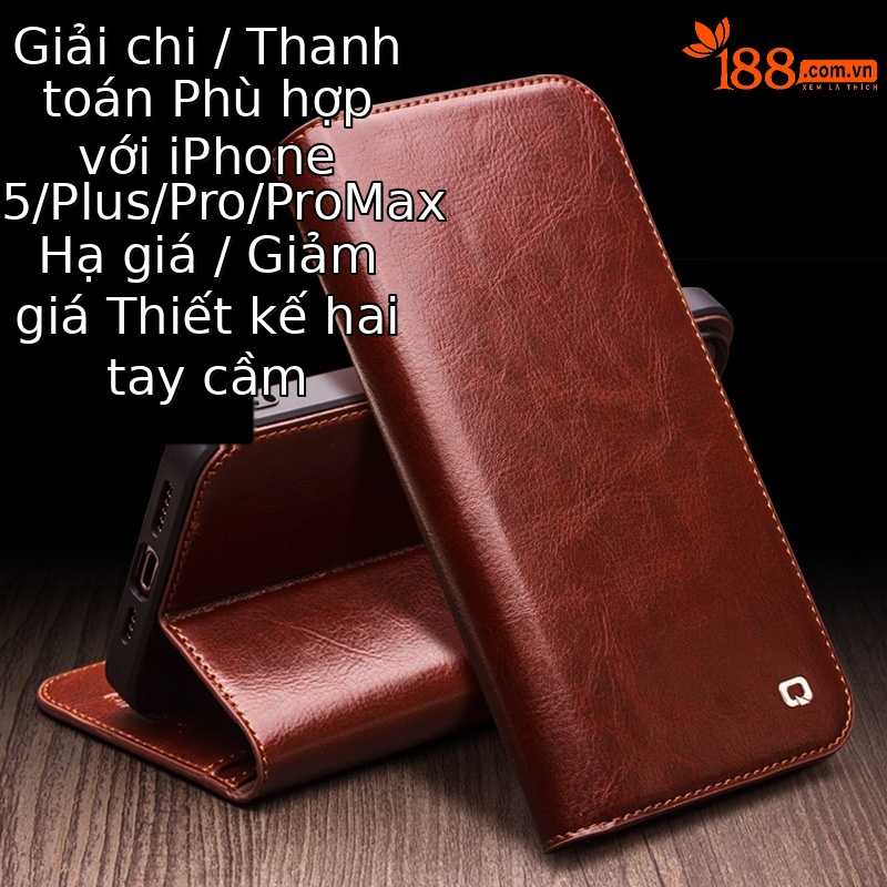 Ốp lưng iPhone 15 Pro Max da thật, nắp gập tích hợp giá đỡ, bảo vệ toàn diện — IPhone15 màu nâu cổ điển, IPhone15 màu đen cổ điển, IPhone15 plus màu nâu cổ điển, IPhone15 plus màu đen cổ điển
