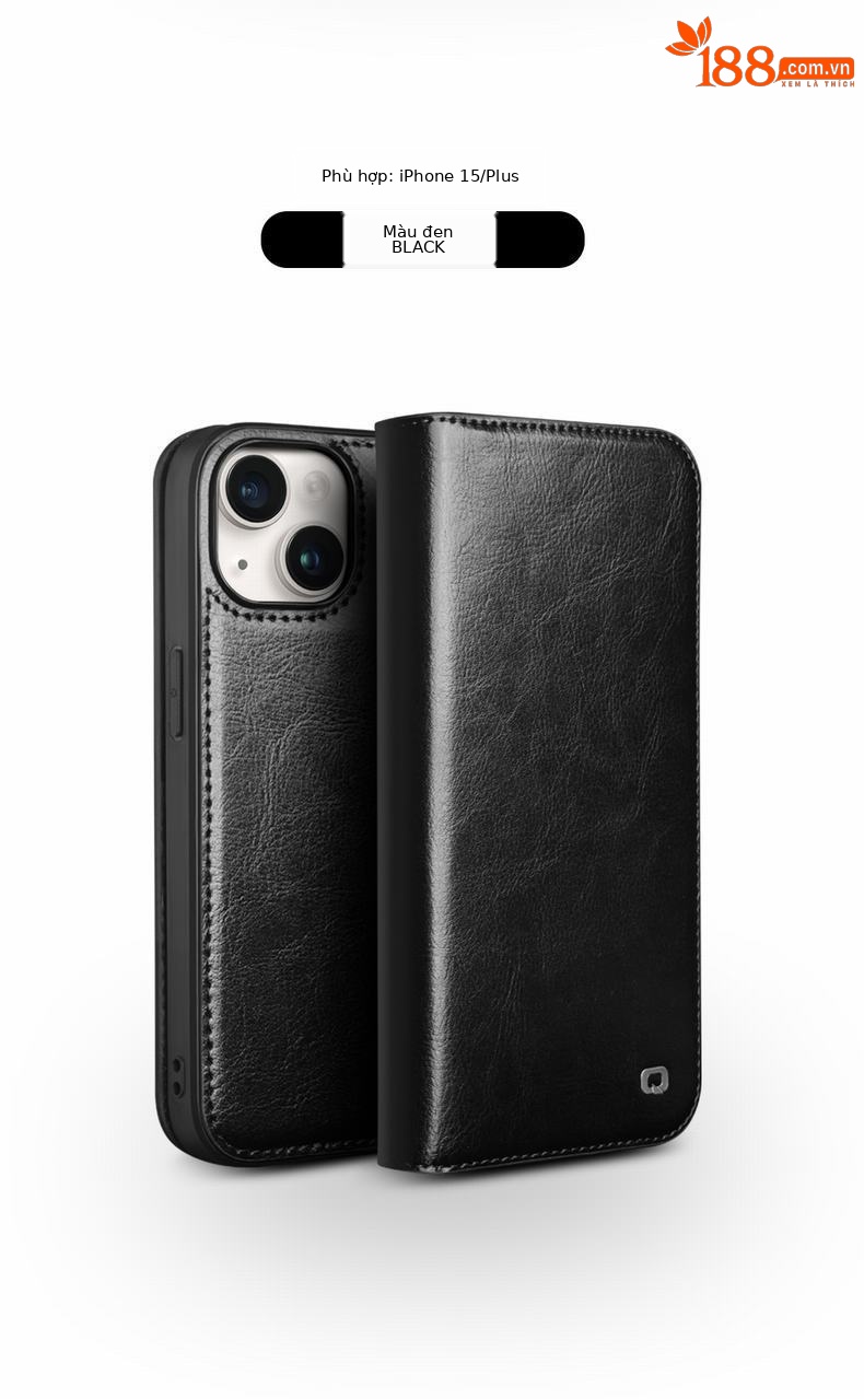 Ốp lưng iPhone 15 Pro Max da thật, nắp gập tích hợp giá đỡ, bảo vệ toàn diện — IPhone15 màu nâu cổ điển, IPhone15 màu đen cổ điển, IPhone15 plus màu nâu cổ điển, IPhone15 plus màu đen cổ điển chi tiết 10