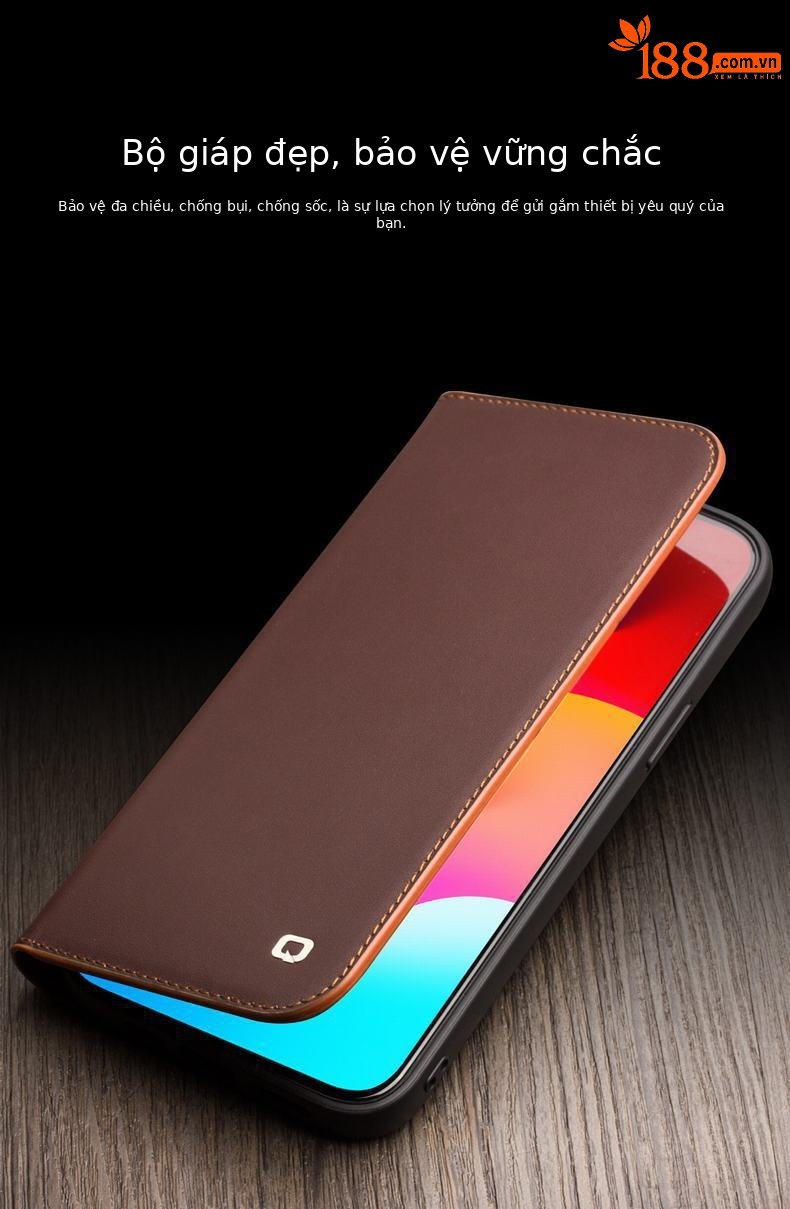 Ốp lưng da thật bọc toàn bộ chống rơi cho iPhone 15 Pro Max — IPhone15 màu nâu cổ điển thế hệ thứ hai, IPhone15 cổ điển thế hệ thứ hai màu đen, IPhone15 pro màu nâu cổ điển thế hệ thứ hai, IPhone15 pro cổ điển thế hệ thứ hai màu đen chi tiết 5