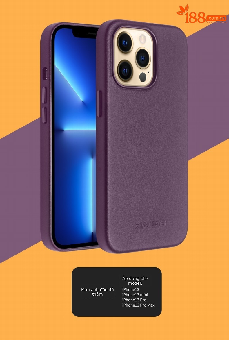 Ốp lưng da thật từ tính cho iPhone 13 Pro Max, bảo vệ mini sang trọng — IPhone13 pro max 6,7 inch phiên bản chính thức hấp thụ từ màu sắc nửa đêm, IPhone13 pro max phiên bản chính thức 6,7 inch màu anh đào hấp thụ từ, IPhone13 pro max phiên bản chính thức 6,7 inch tiêu từ màu xanh lam, IPhone13 pro max phiên bản chính thức 6,7 inch màu nâu vàng hấp thụ từ tính chi tiết 14