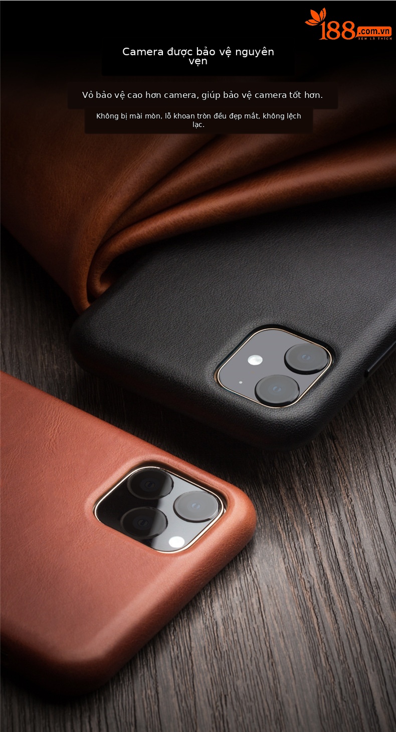 Ốp lưng da thật bao da cho iPhone 11 Pro Max — IPhone 11 Pro 5,8 inch màu đỏ chính thức, IPhone 11 Pro 5,8 inch màu nâu nhạt chính thức, IPhone 11 Pro Max 6,5 inch màu đen chính thức, IPhone 11 Pro Max 6,5 inch màu đỏ chính thức chi tiết 7