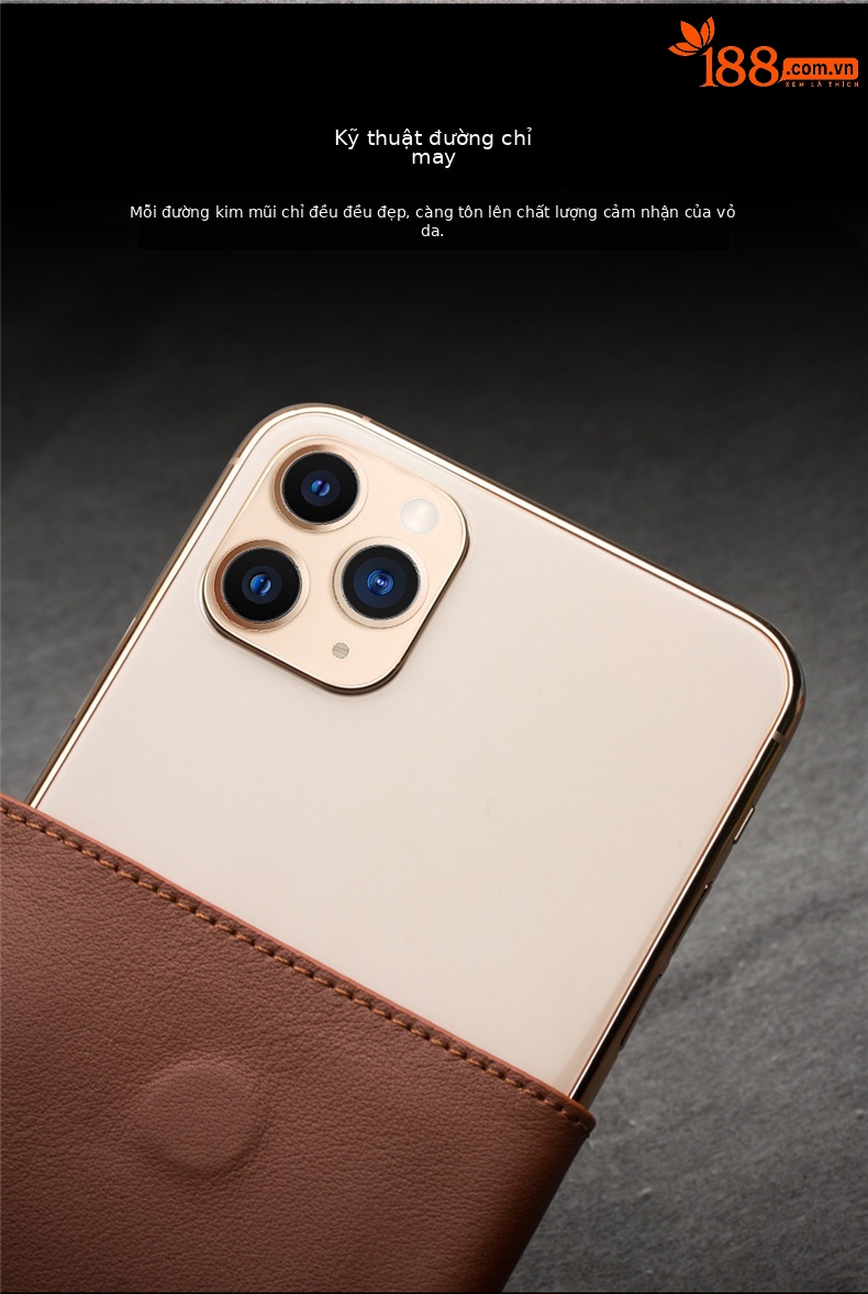 Ốp lưng da thật cho iPhone 11 Pro Max, kiểu ví đựng đồ tiện lợi, chống sốc viền dày — 【 6.1inch 】kiểu ví iphone 11 màu đen, 【 6.1inch 】iphone 11 ví kiểu màu nâu, 【 5.8inch 】Ví iPhone 11 Pro màu đen, 【 5.8inch 】Ví iPhone 11 Pro màu nâu chi tiết 7