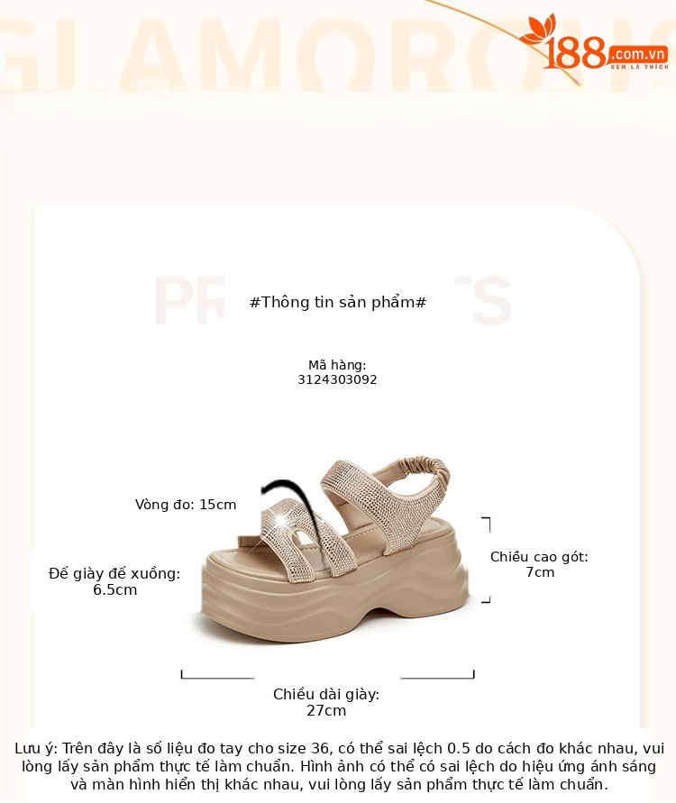Sandal đế dày nữ phong cách Roma, gót platform 7 cm, phối váy đi biển mùa hè 2025 — 3124303092 Đen (đế dày tăng 7cm), 3124303092 màu mơ (đế dày tăng 7cm) chi tiết 2