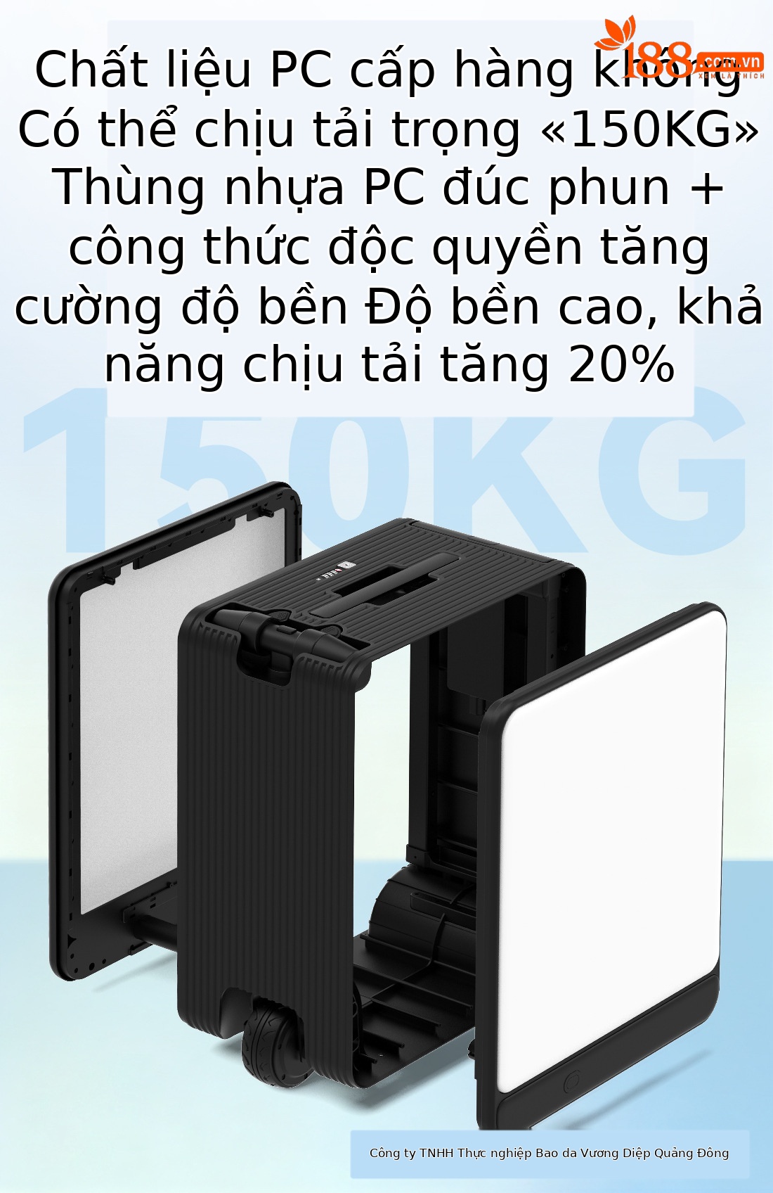 Vali điện thông minh 20 inch chứng nhận 3C 2025, nhẹ dung tích lớn, xách tay máy bay, có logo — Sạc dự phòng, Màu đen, bộ sạc, Màu trắng chi tiết 8