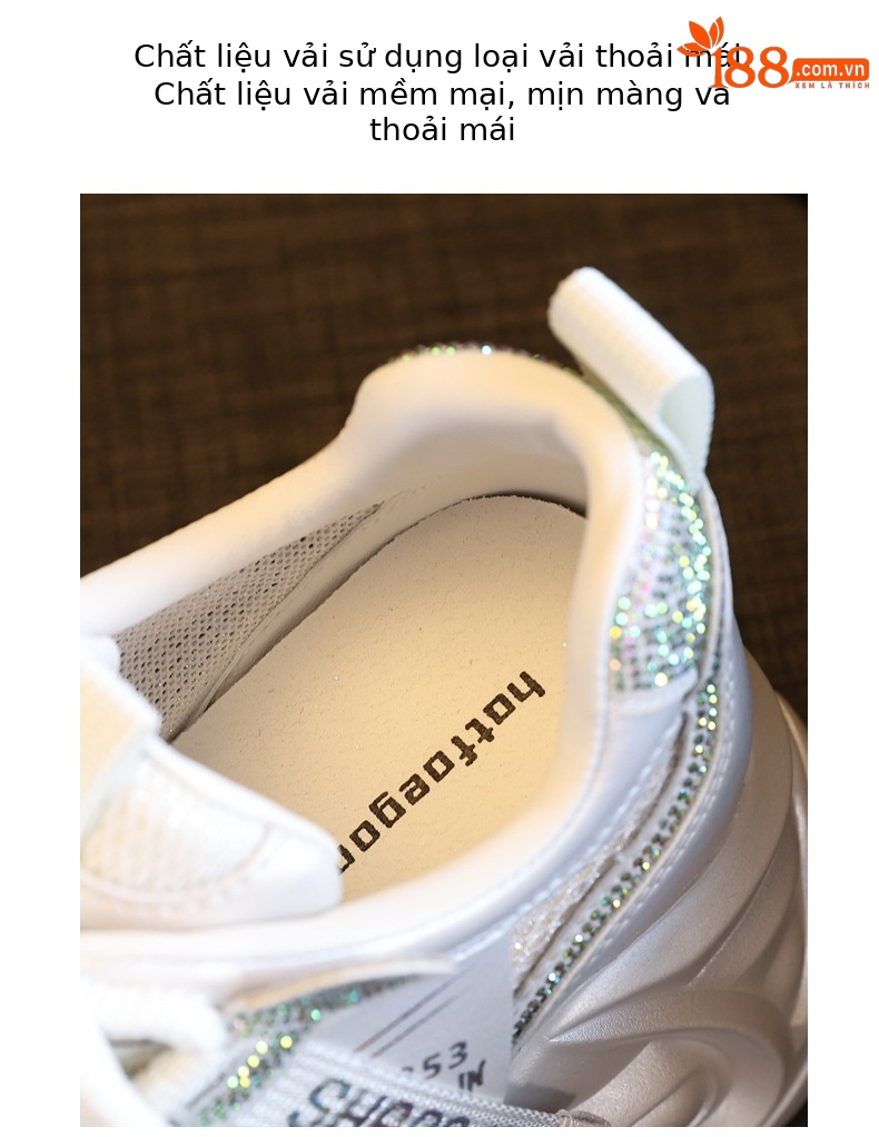 Giày sneaker chunky đế dày lưới thoáng khí tăng chiều cao nữ — Màu tím chi tiết 8
