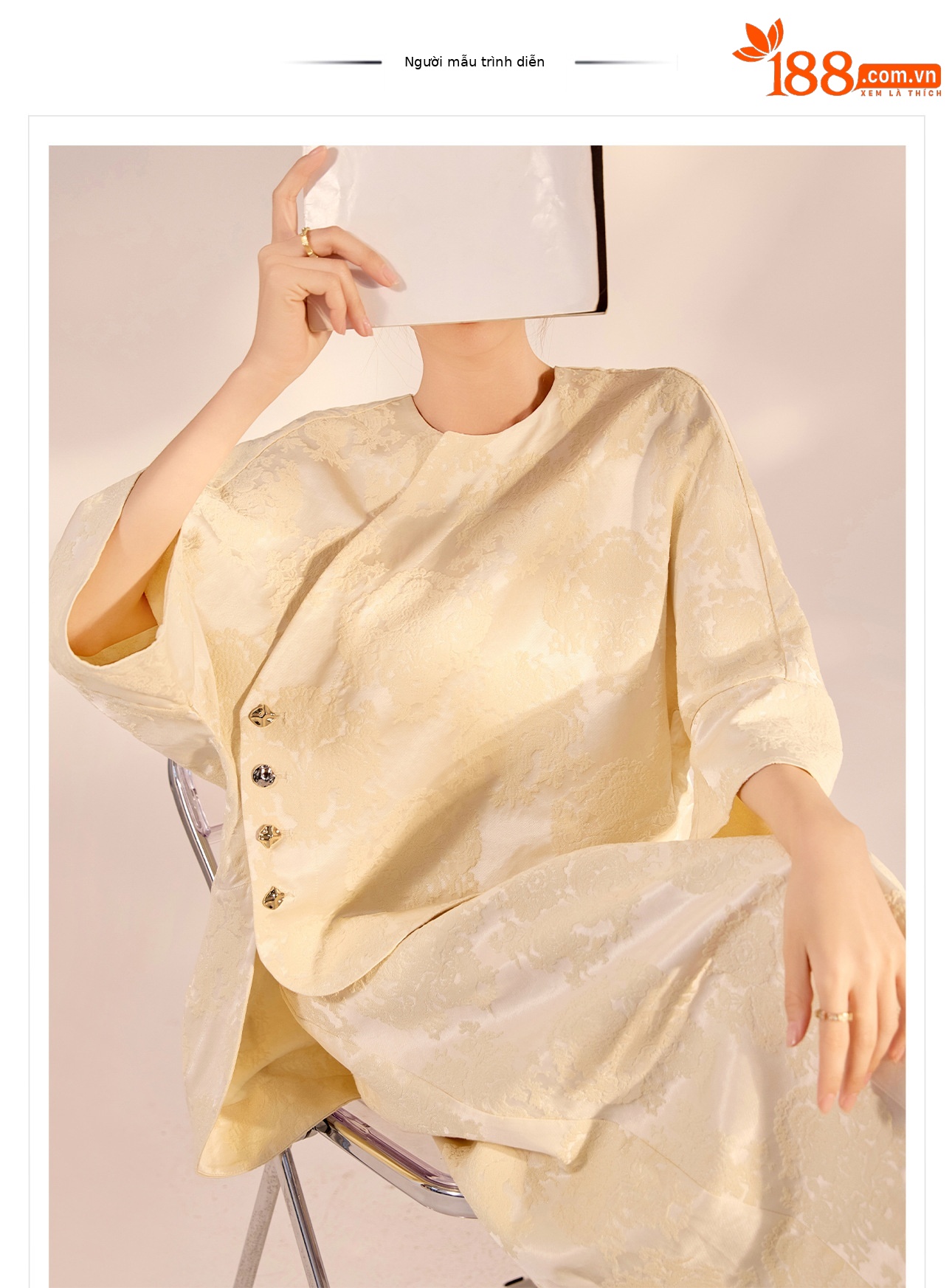 Bộ áo chân váy phong cách Trung Quốc mùa xuân hè chất liệu rayon rộng rãi — Áo, Váy nửa chi tiết 1